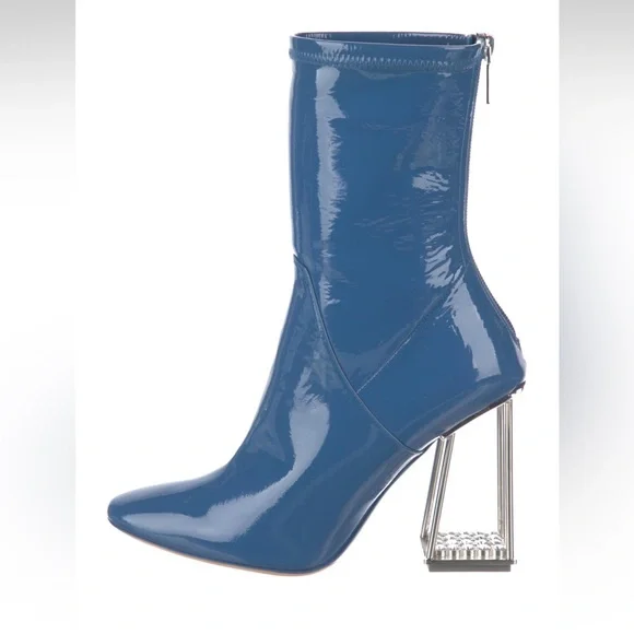 Dior | Shoes | Christian Dior Patent Leather Blue Boots With